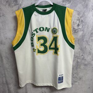 Boston Celtics Basketball Jersey Mens Medium 24x30 DELF Retro